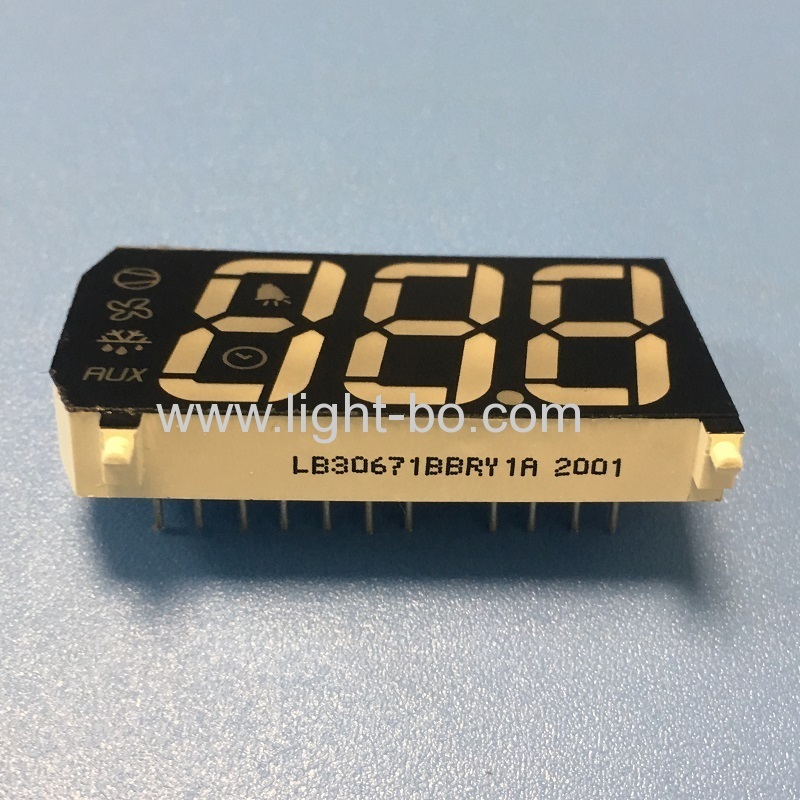 Multicolour common anode Three Digits 7 Segment LED Display for Refrigerator temperature Indicator