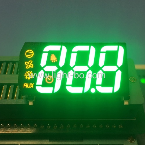 Ultra Red / Yellow triple digit 7 segment led display module common anode for digital refriretor indicator