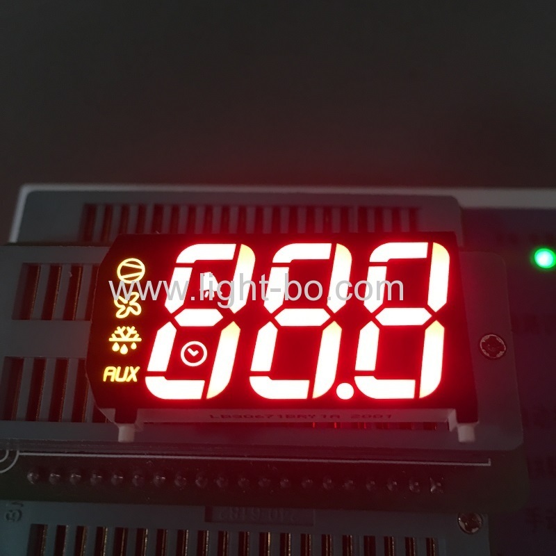 Ultra rote / gelbe dreistellige 7-Segment-LED-Anzeigemodul-gemeinsame Anode für digitale Kühlschrankanzeige