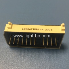 Ultra Red / Yellow triple digit 7 segment led display module common anode for digital refriretor indicator