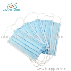 In Stock Non-woven disposable Face Mask 3ply face mask disposable with tie-on BFE95%