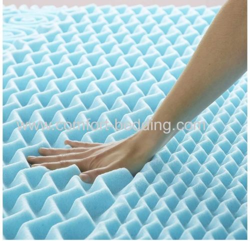 Hot sale OEM factory price 7 zone rollable bed gel infused sponge memory foam thin mattress topper