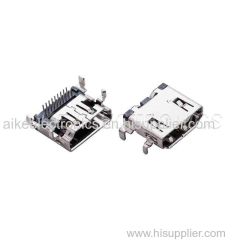 HDMI connector 19PIN DIP Type with through hole legs sink PCB Board Type