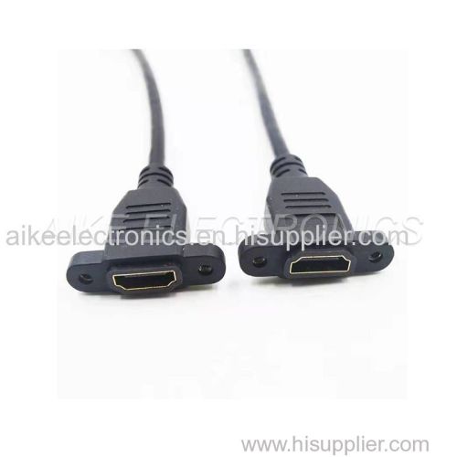 High Speed HDMI Female TO HDMI Female Cable Support 4K*2K with Screw holes