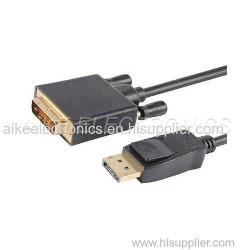 Displayport Male to DVI (24+1) Male Adaptor Cable Support 1920x1080@60HZ