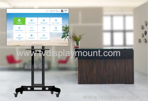 Competitive 600*400 Moveable TV Cart Stand with Wheels Standing Trolley