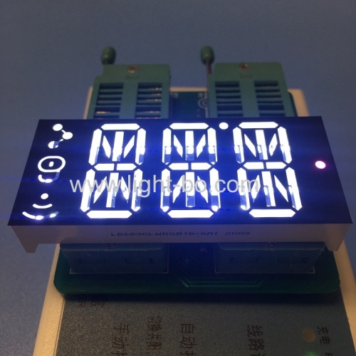 New Production Technology Customized Ultra bright whiteTriple Digit 14 Segment Alphanumeric LED Display