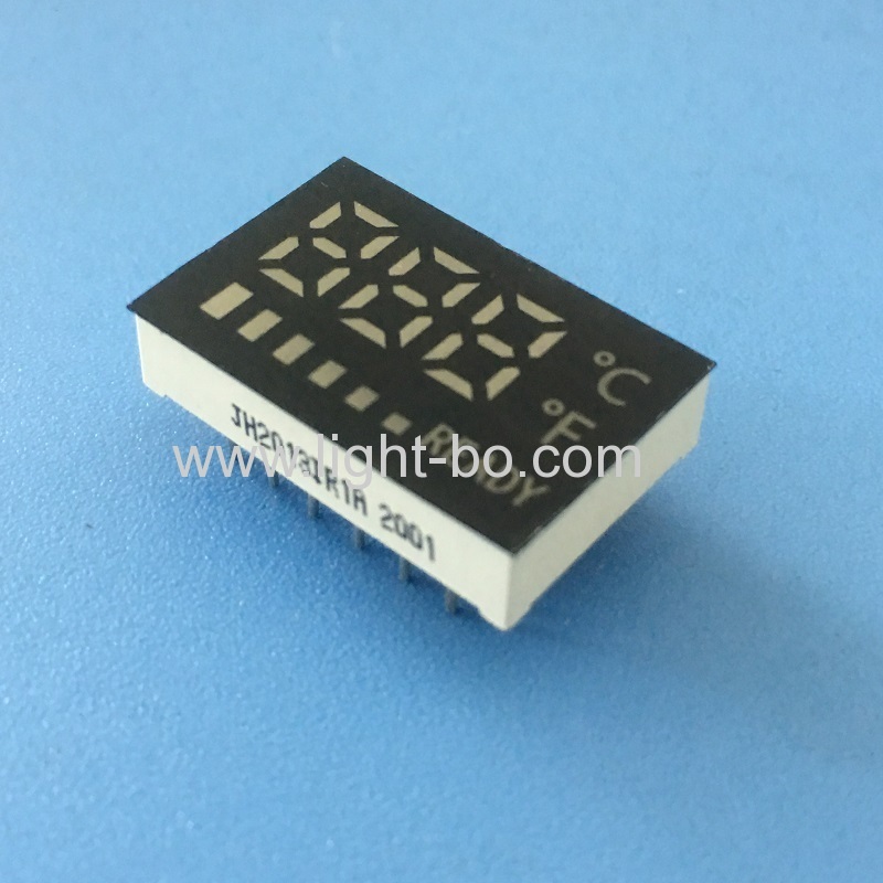 Customized small size 3 Digit red 7 segment led display common anode for temperature indicator