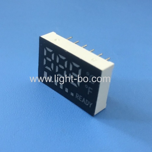 Customized small size 3 Digit red 7 segment led display common anode for temperature indicator