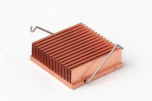 Copper folded fin cooling heat sink