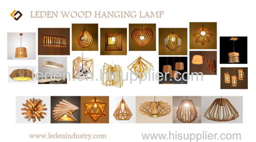 Wood Veneer ChandelierWooden Hotel Custom Made Hanging Light Basswood Bloom Flower Lamp