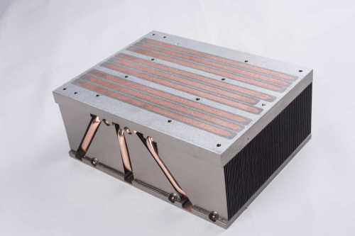 Nickel plated heat sink with heat pipe