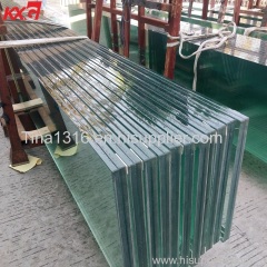 19mm+19mm clear tempered SGP laminated glass for bridges and glass rib