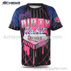 2020 Polyester Men Custom Sublimation cut and sew T shirt