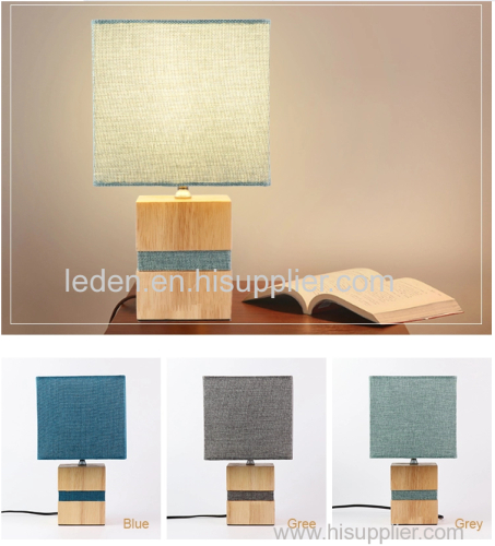 Bedroom bedside wooden table light simple warm light rubber wood nordic desk lamp