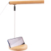 Wood table lamp study reading LED working light with a phone holder