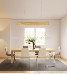 Office Linear Wooden Pendant Hanging Light Natural Material Wood Light Pendant