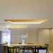 Office Linear Wooden Pendant Hanging Light Natural Material Wood Light Pendant