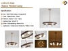 Walnut and Gold Luxury Chandelier Lighting Modern Wood Pendant Lamp