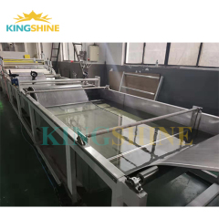 Luxury vinyl tile flooring extrusion machine line