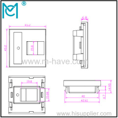 MC CAT 6A Class EA Network Outlet French wall Single-port panel 80*80