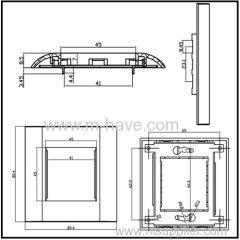 MC CAT 6A Class EA Network Outlet French wall plate 86*86