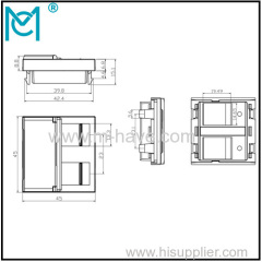 MC CAT 6A Class EA Network Outlet French wall plate 86*86