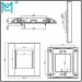 MC CAT 6A Class EA Network Outlet French wall Single-port panel 80*80