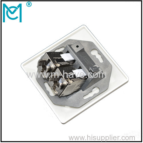 MC CAT 6A Class EA Network Outlet Germany wall plate 80*80