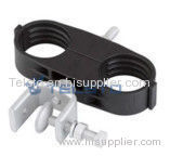 Feeder Clamp for 1-14 coaxial cable 2 holes double type Stainless Steel 304