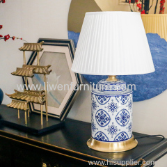 Antique porcelain lamp blue and white