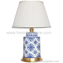 Antique porcelain lamp blue and white