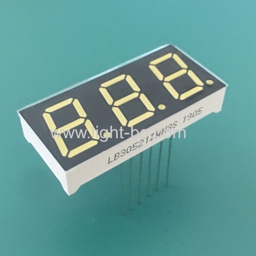 Ultra white 0.52  3 Digit 7 Segment led display common anode with 20mm LONG pins