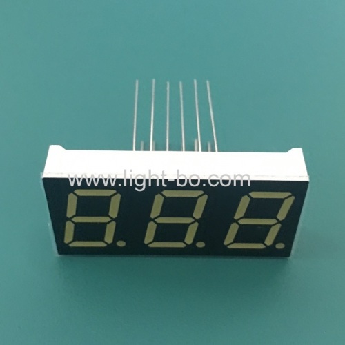 Ultra white 0.52 3 Digit 7 Segment led display common anode with 20mm LONG pins