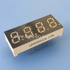 Pure Green 0.3inch 4 Digit 7 Segment LED Dispaly common cathode for instrument panel