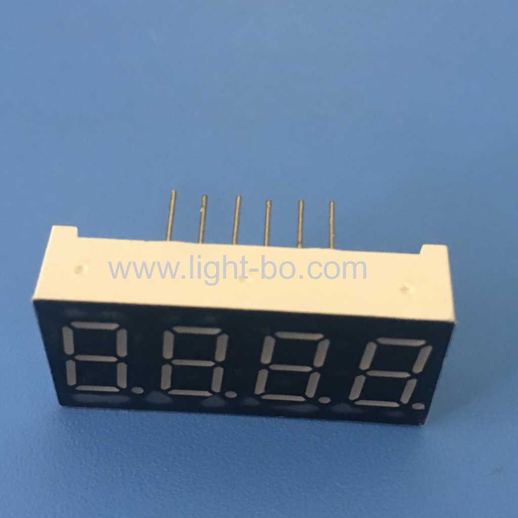 Pure Green 0.36inch 4-Digit 7 Segment LED Dispaly common cathode for Instrument Panel