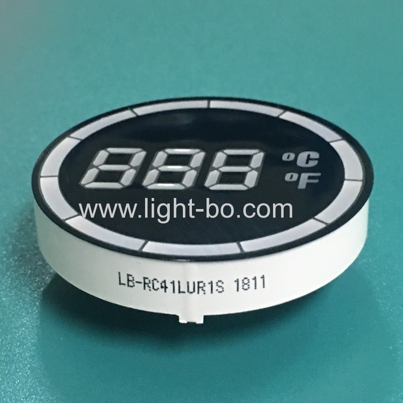 kundenspezifisches ultrarotes 7-Segment-LED-Display mit runder Form für Temperaturregler