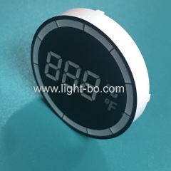 Customized ultra red round shape 7 segment LED display for Temperature Controller