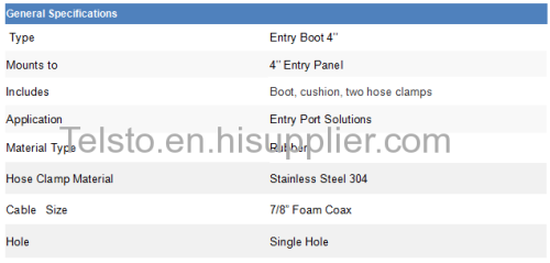 4'' Entry Boots Assembly with 78 single hole, one hole