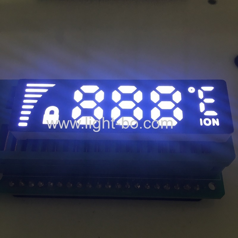 ultradünne kundenspezifische ultraweiße 7-Segment-LED-Anzeige gemeinsame Anode für Temperaturregler