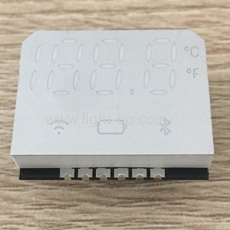 Vendas quentes ultra fino branco cor smd 7 segmento display led para termômetro da testa