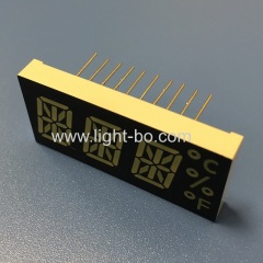 Ultra white Custom 3 Digit Alphanumeric LED Display common cathode for Temperature Controller