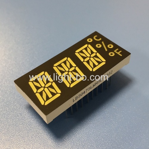 Ultra white Custom 3 Digit Alphanumeric LED Display common cathode for Temperature Controller