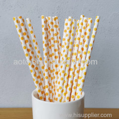 Custom Orange Paper Straws
