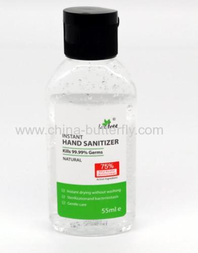 Hand Sanitizer With Black Flip Cap 55ml 75% ethanol V/V