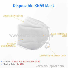 Disposable Nonwoven KN95 Folding Half Face Mask for Self Use