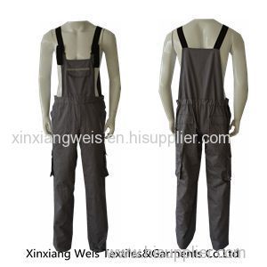 Breathable Khaki Fr Bib Overall / Fr Rated Bib Overalls Safety Flash Protective