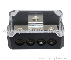 Power Distribution Block 1x0Ga In 4x4Ga Out Nickel Plated