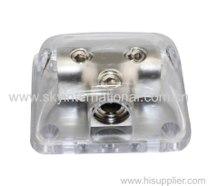 Power Distribution Block 0Ga In 0GA or 4Ga Out Nickel Plated