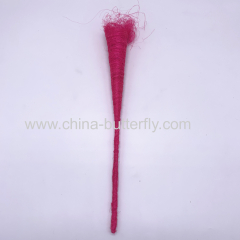 Sisal Cone With Hair Single Rose Tube